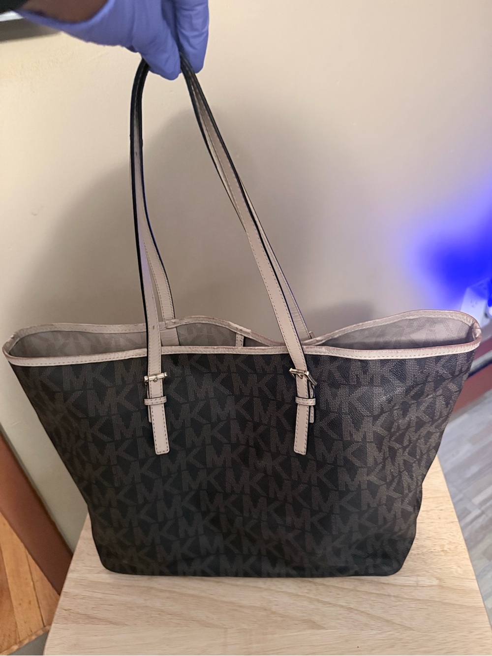 Michael Kors Brown and Beige Logo Tote